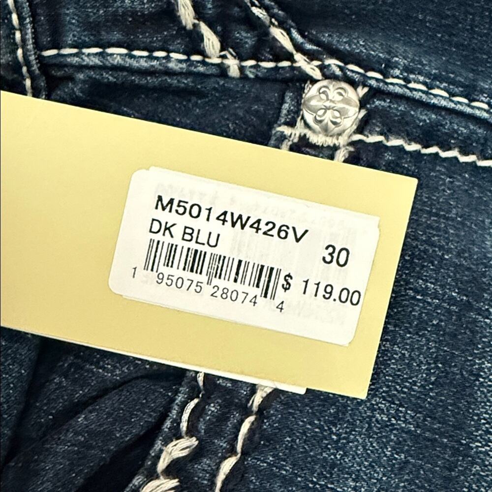 NWT Miss Me Mid Rise Wide Blue Wash Denim Jeans - Picture 5 of 6